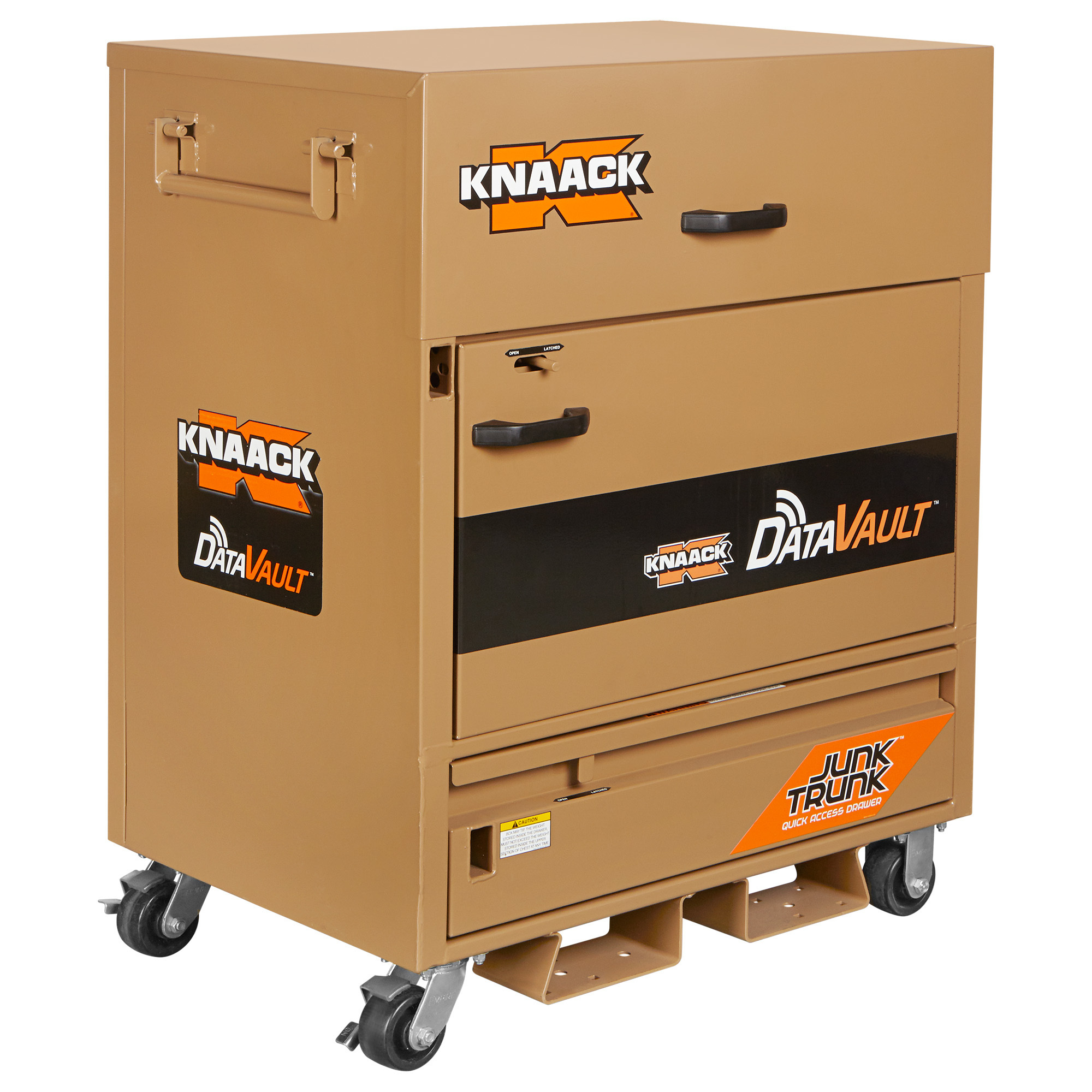KNAACK DataVault Mobile Jobsite Protection Box, 29.39 Cu. Ft., 26.88in.W x 39.3in.D x 48.25in.H, Tan, Model# 118-M-KL